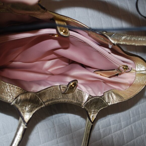 🌸COACH Large Signature Bleeker Floral Khaki Gold Tote Carryall Handbag🌸 - Picture 13 of 14